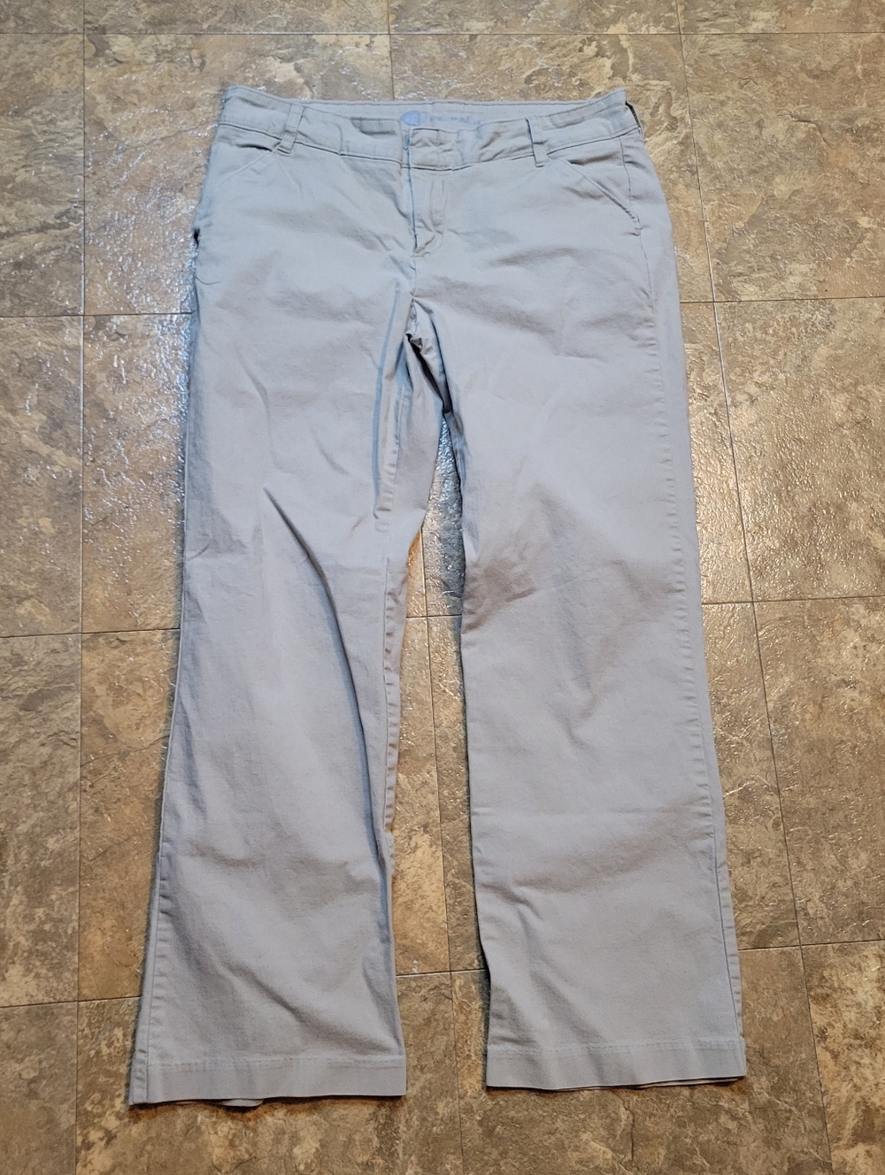Dickies Khaki Pants Womens 12 *34x27* Beige Mid Rise Relaxed Fit Stretch